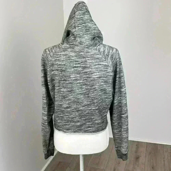 VS PINK Grey Crop Hooded Sweatshirt Size XS - Picture 5 of 11